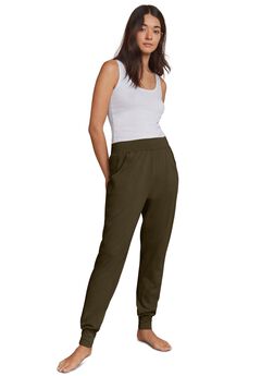 Cotton Spandex Jogger Pull On Pants
