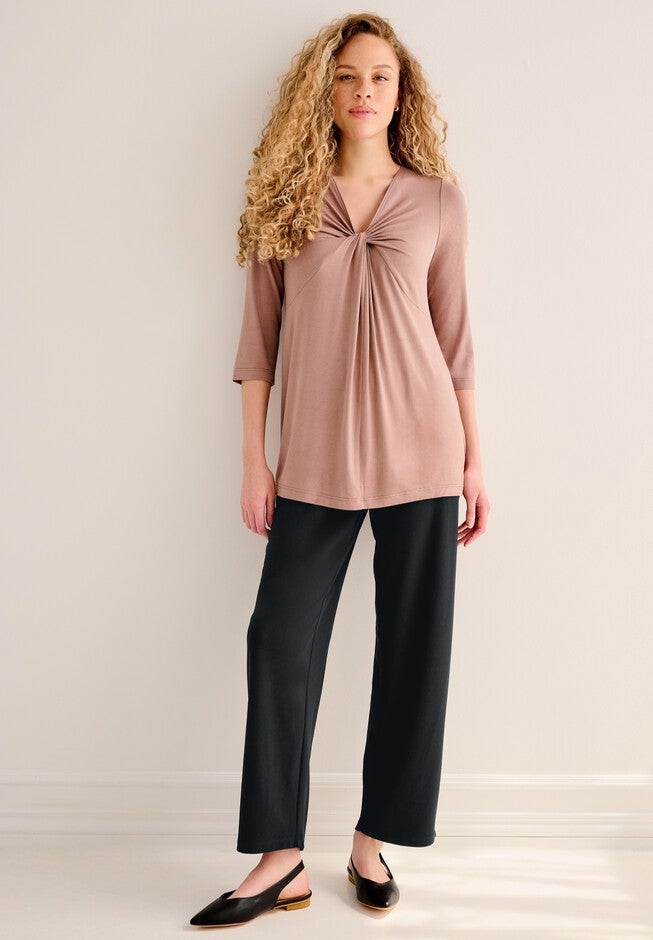 Pull On Relaxed Straight Leg Pant, , alternate image number null