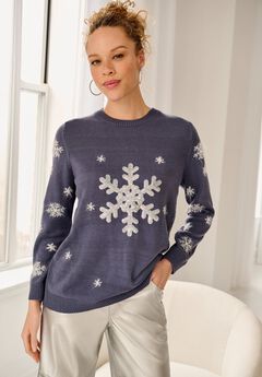 Embellished Holiday Pullover Sweater