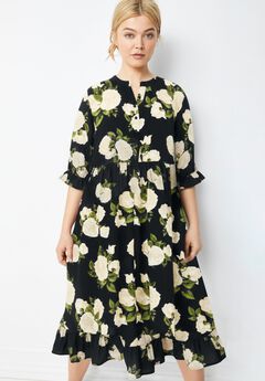 Ruffled Empire Dress
