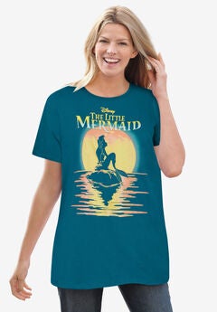 Disney Short Sleeve Little Mermaid Sunset Tee