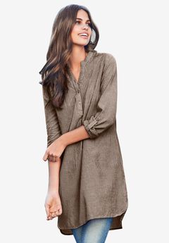 Plus Size Brown Blouses
