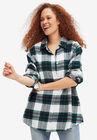 Plaid Flannel Shirt, DEEP EMERALD PLAID, hi-res image number null