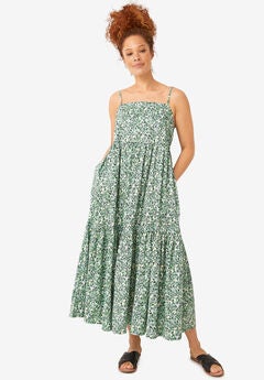 Tiered Cotton Maxi Dress