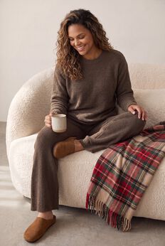 Crewneck Sherpa Long Sleeve Sweatshirt