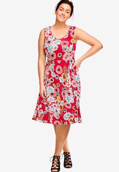 Knit Fit and Flare Knit Dress