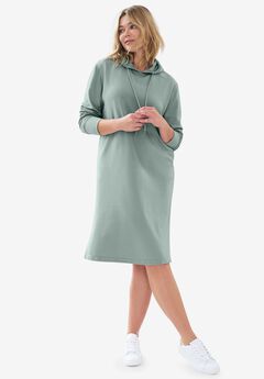 French Terry Hooded Sweatshirt Dress