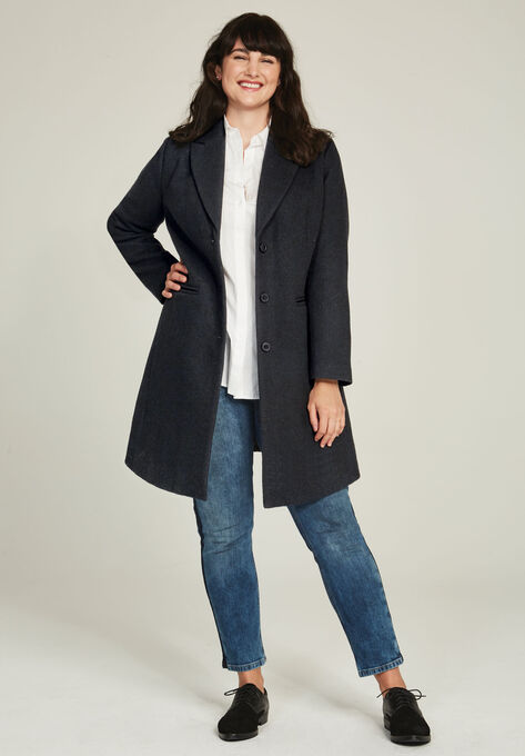 Classic Wool-Blend Coat, , alternate image number null
