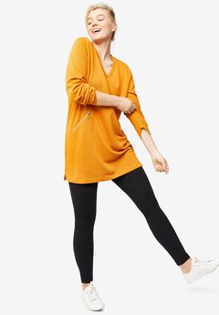 Zip Pocket French Terry Sweatshirt Tunic