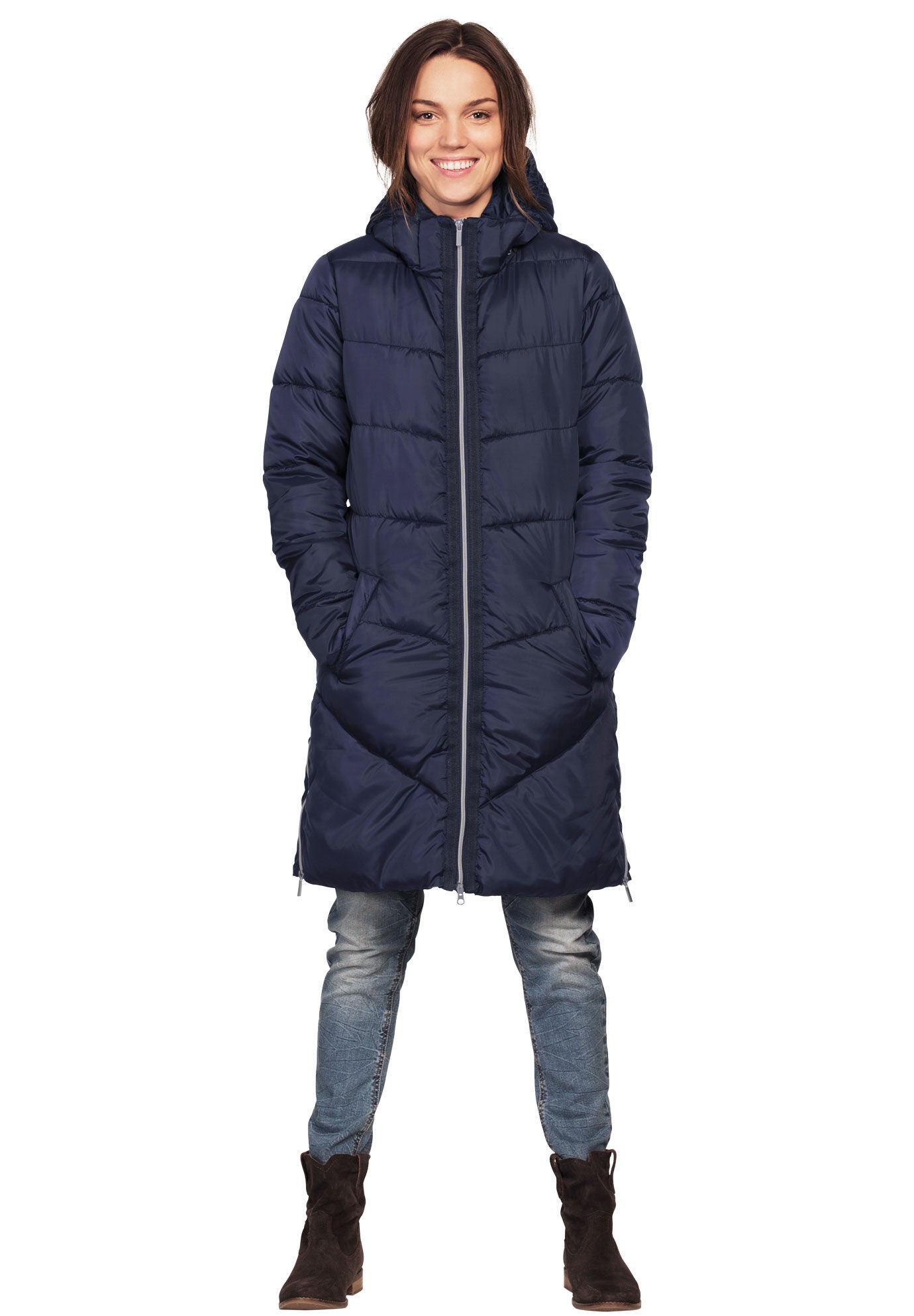 plus size belted puffer coat