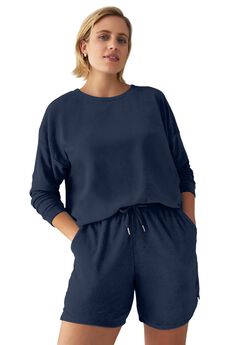 Terry Cloth Short with Drawstring Elastic Waist