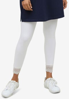 Scallop Lace Hem Leggings