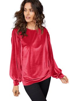 Full Sleeve Velour Top