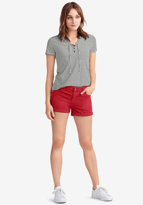 Stretch 5-Pocket Shorts, RADIANT RED, hi-res image number null