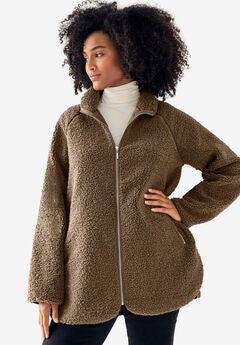 Plus Size Zip Up Sweaters
