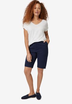 Plus Size Cotton Bermuda Shorts For Women