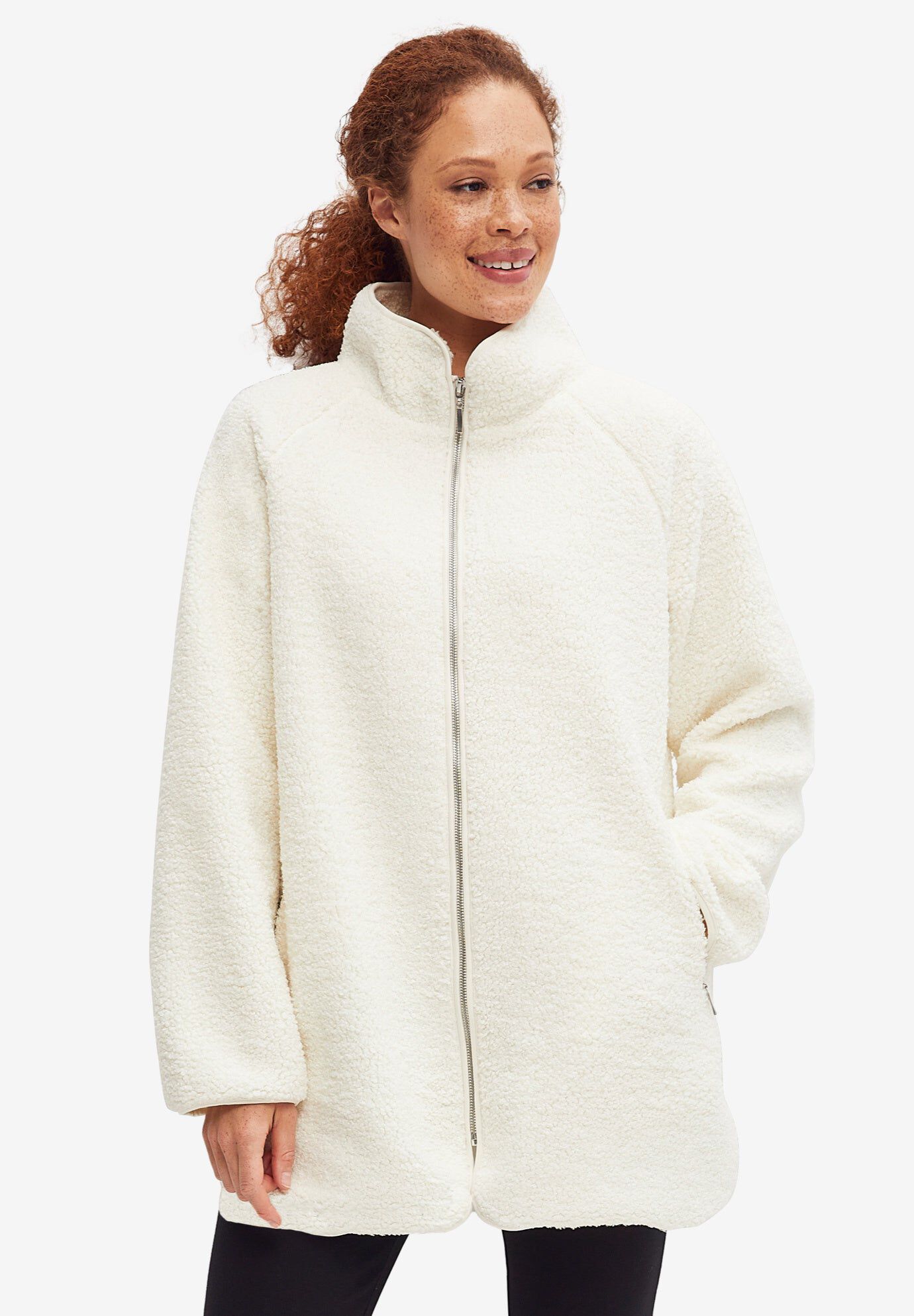 Sherpa Zip-Front Jacket | Roaman's