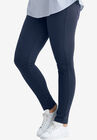 Skinny Knit Pants, NAVY, hi-res image number null