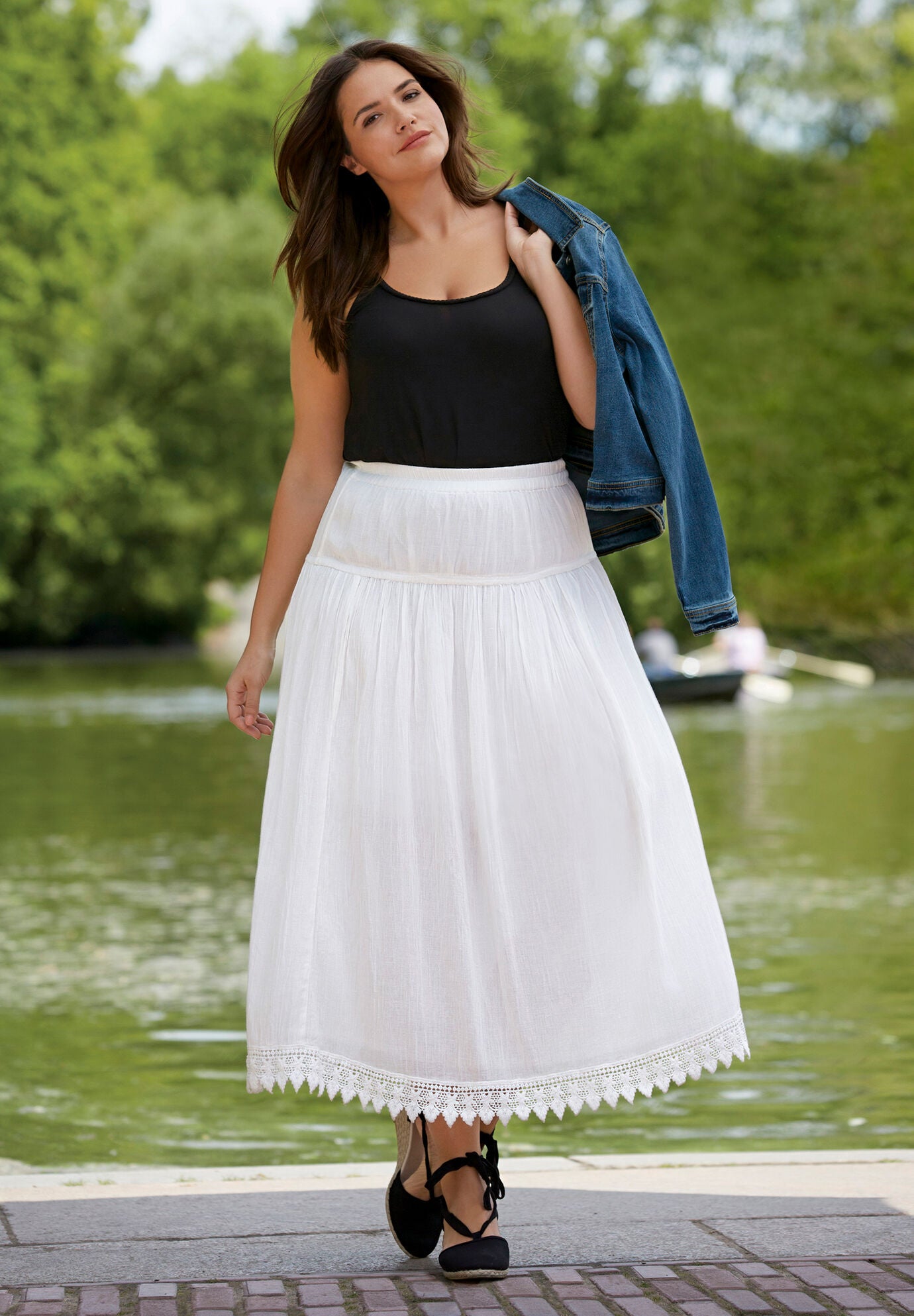 Cotton Spandex Scoop Neck Sleeveless Cami, , alternate image number 4