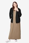 Ruffle-Trim Zip-Front Hoodie, , alternate image number null