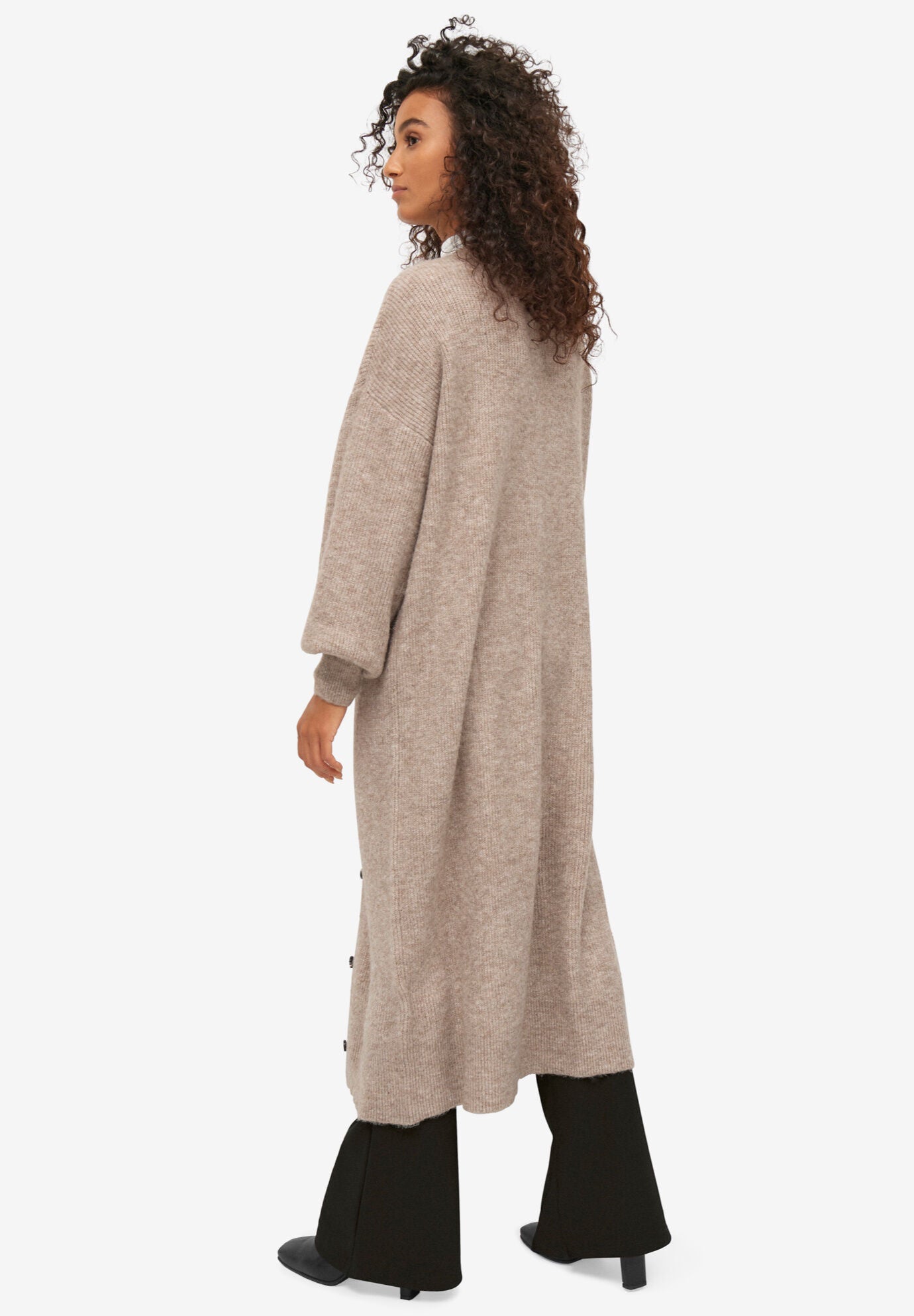 Button Front Duster Cardigan, , on-hover image number 1