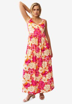 Knit Surplice Maxi Dress