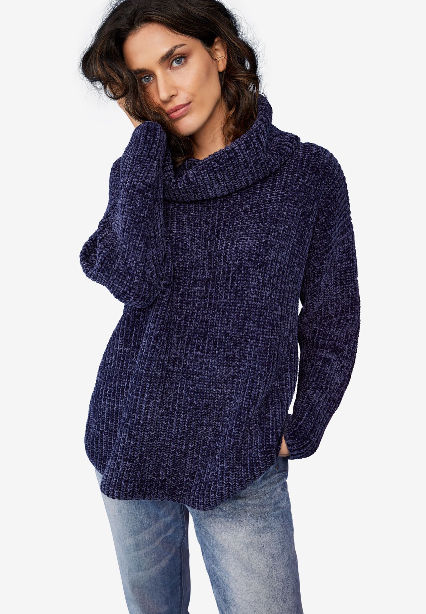 Chenille Turtleneck Sweater | Roaman's