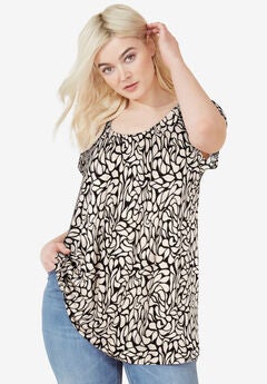 Shirred Scoop Neck Tunic