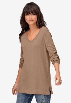 V-Neck Sweater Tunic