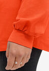 Blouson Sleeve Sweatshirt Tunic, , alternate image number null