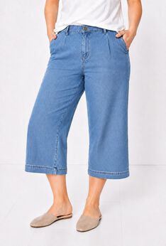 Plus Size Pull On Wide Leg Pants