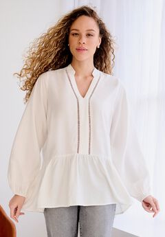 V-Neck Peplum Tunic