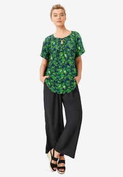 Keyhole Peasant Blouse