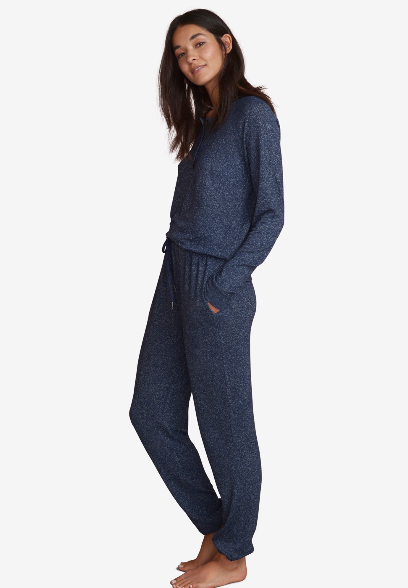 Marled Knit Jogger Pants, , alternate image number 3