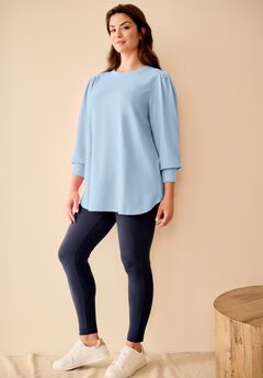 Puff Sleeve Sweatshirt Tunic