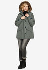 Faux Fur Trim Parka, DESERT GREEN, hi-res image number null