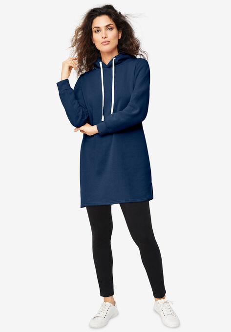 Hooded Sweatshirt Tunic, RICH NAVY, hi-res image number null