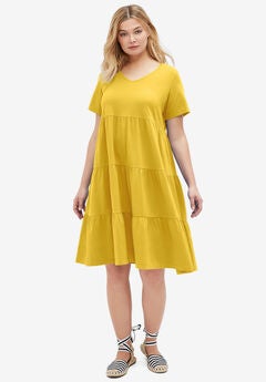 Tiered Knit Tee Dress