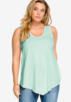 V-Neck Pointed Front Tank