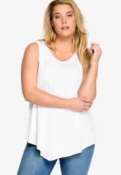 Plus Size V Neck Tops