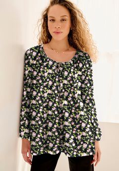 Tie Neck Peasant Tunic