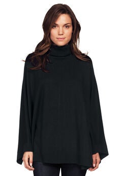 Turtleneck Poncho Sweater