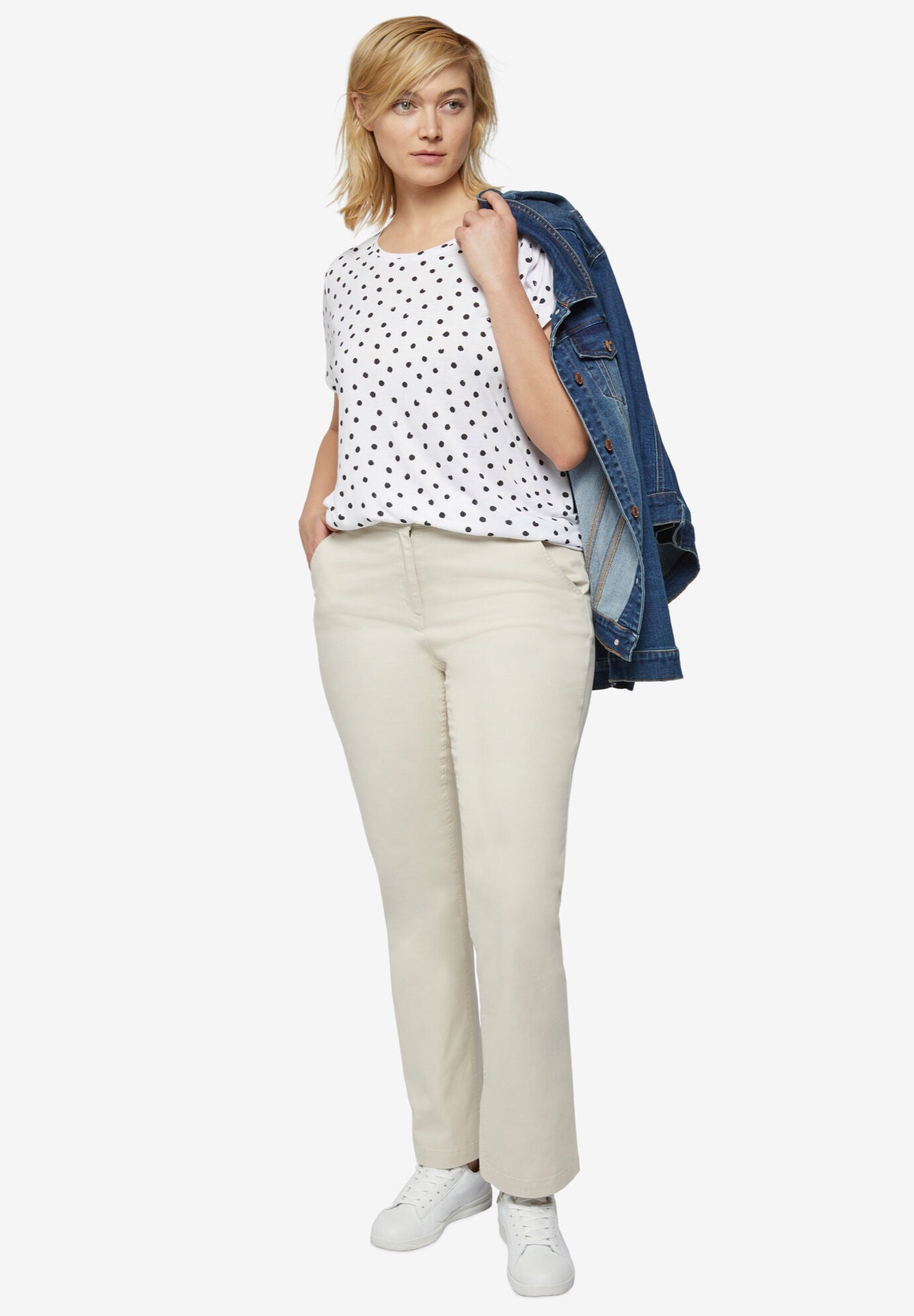Mid-Rise Stretch Chino Bootcut Pants, , alternate image number 2
