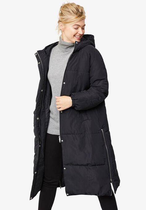 Maxi Side-Zip Puffer, , alternate image number null