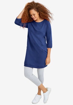 French Terry Zip Pocket Tunic