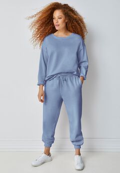 Drawstring Waist Fleece Sweatpants