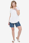 Twisted V-neck Tee, , alternate image number null