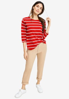 Plus Size 3/4 Sleeve Tops