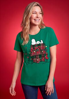 Snoopy Holiday House Crewneck Tee