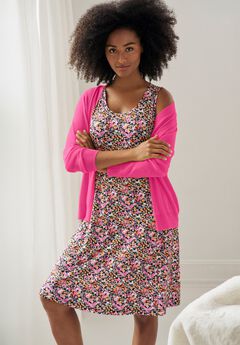 Sleeveless Knit Fit and Flare Knit Dress